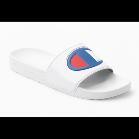 Adult Champion White IPO Slide Sandals - Picture 7 of 7